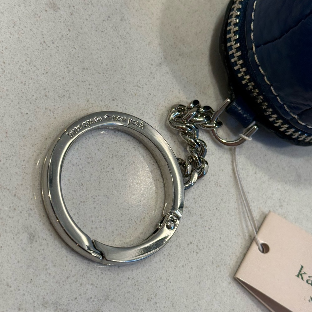 Kate Spade Blue and White Whale Keychain - Picture 3 of 6
